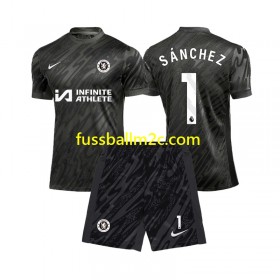 Fußballtrikots Chelsea Robert Sanchez 1 Torwart Kinder Auswärts Trikotsatz 2024-2025